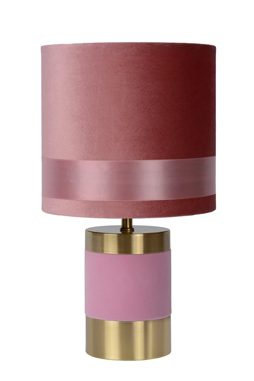 Lucide EXTRAVAGANZA FRIZZLE - Table lamp - Ø 18 cm - 1xE14 - Pink - turned off